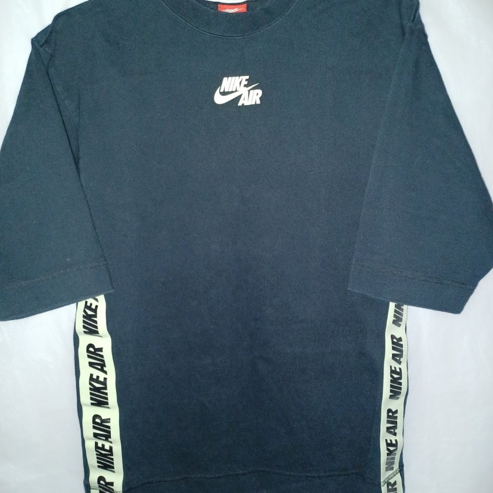 NIKE AIR WOMEN'S 100% COTTON BLACK HEAVY WEIGHT T SHIRT - Picture 8 of 10
